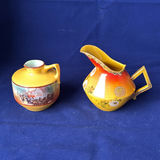 Vintage Yellow Pitcher And Royal Bayreuth Small Jug - thumbnail 1 of 10