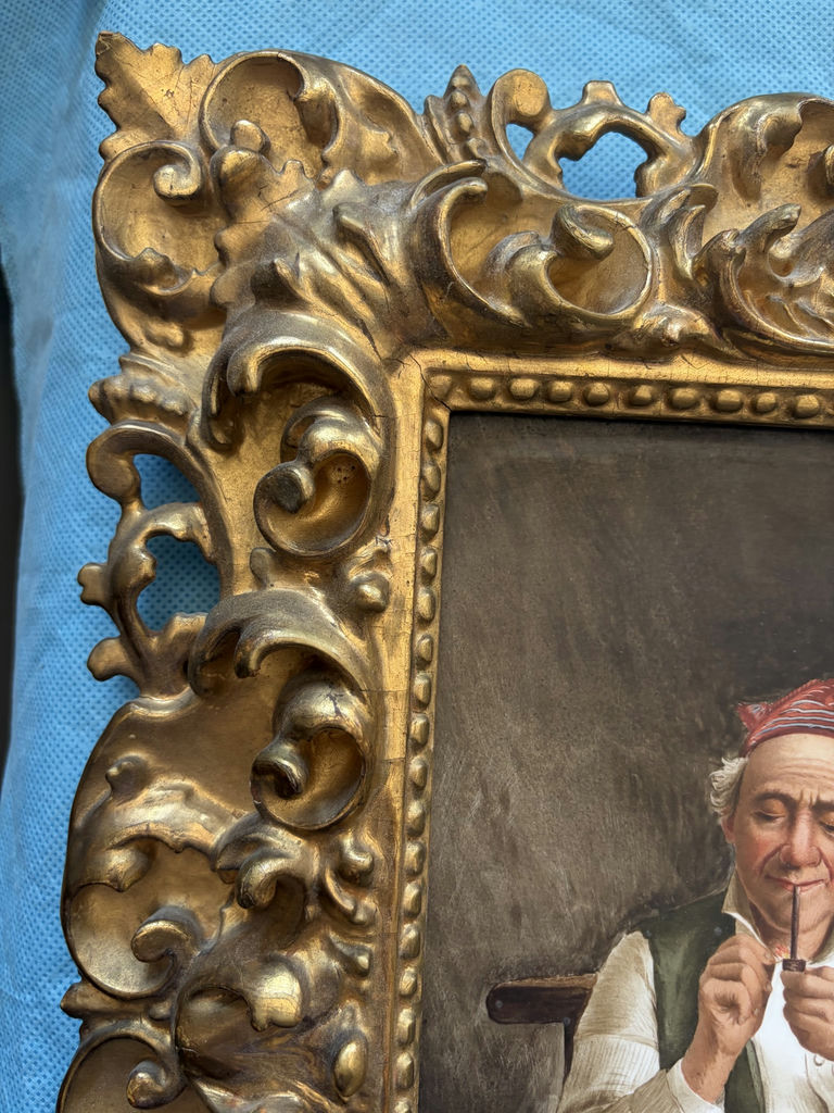 Antique C. 1890 Aurelio Innocenti Framed Porcelain Plaque "Non l'accende..." - Exceptional 1904 Provenance - image 12 of 13