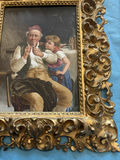 Antique C. 1890 Aurelio Innocenti Framed Porcelain Plaque "Non l'accende..." - Exceptional 1904 Provenance - thumbnail 10 of 13
