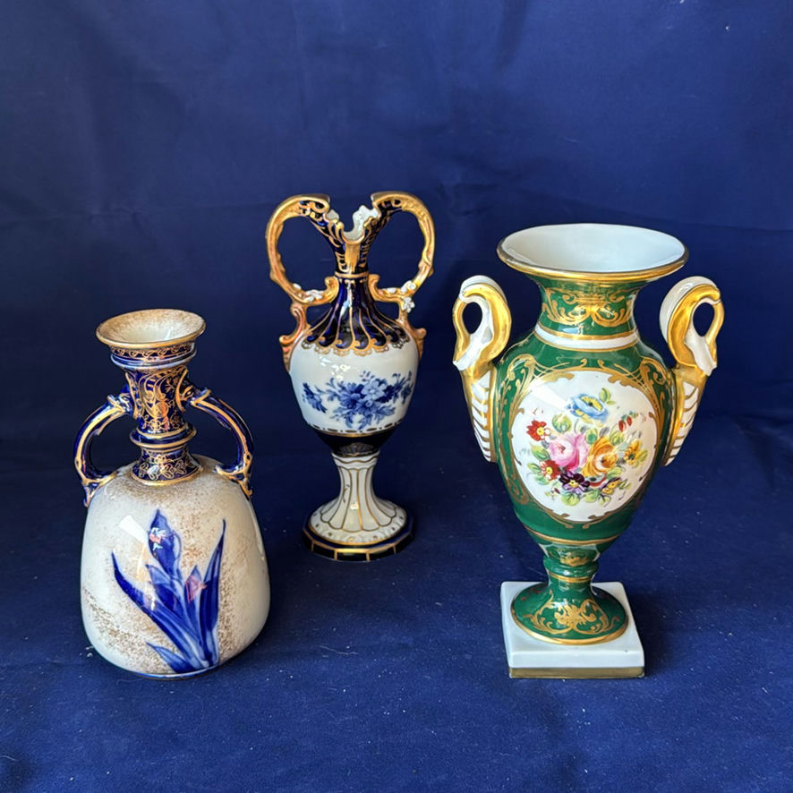 Antique & Vintage European Porcelain Vase Collection (3 Pieces) - image 1 of 14