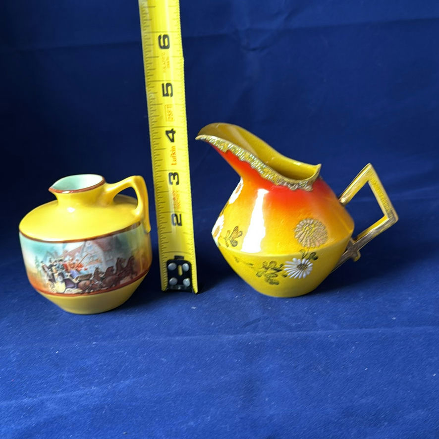 Vintage Yellow Pitcher And Royal Bayreuth Small Jug - image 2 of 10