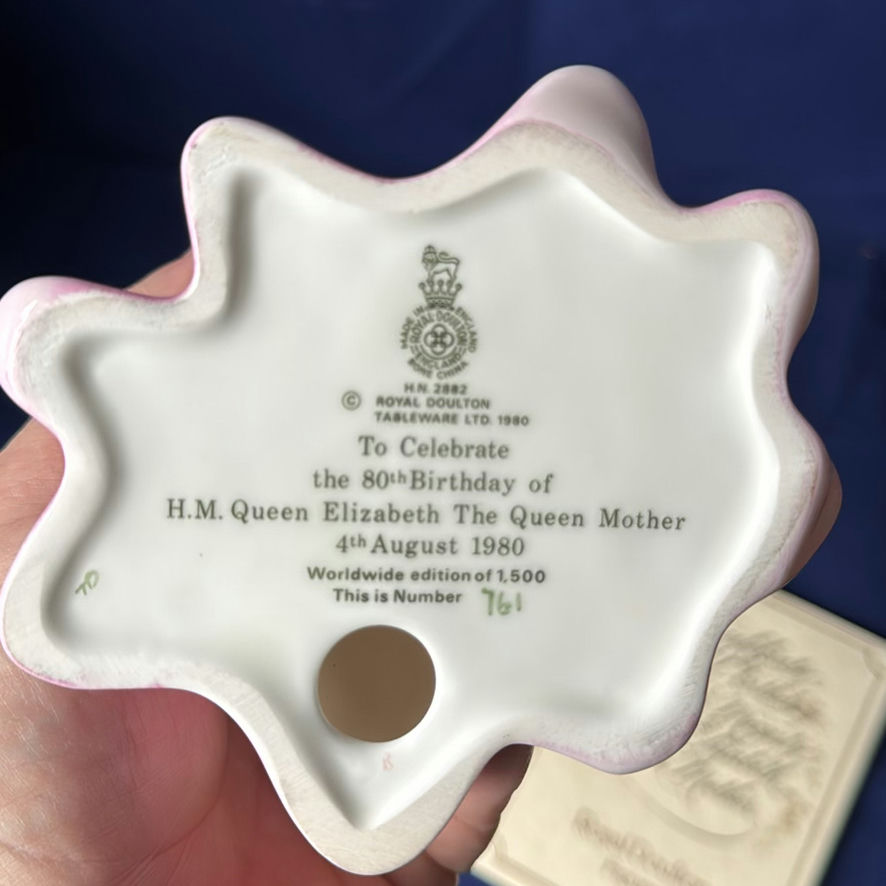 Royal Doulton Queen Elizabeth II Figurine On Wooden Base - image 7 of 9