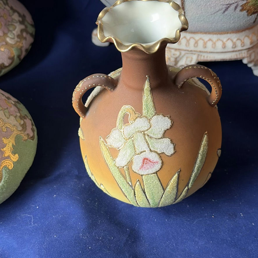 4 piece Nippon Coralene porcelain set - image 9 of 28