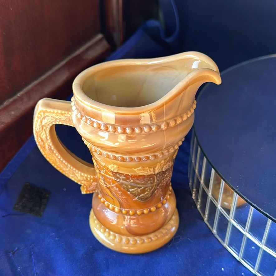Doulton Lambeth Silicon Ware Ewers and Caramel Slag Glass - image 15 of 20