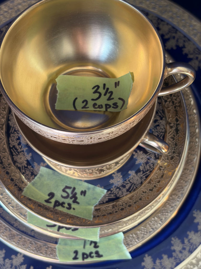 Antique Elite Works Limoges Cobalt Blue Heavy Gold Encrusted 11-Pc Service - image 2 of 19