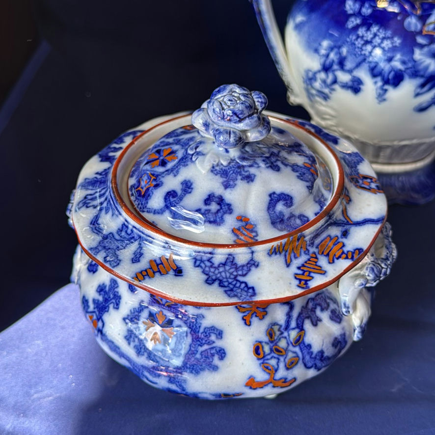Victorian Flow Blue Porcelain - image 3 of 20