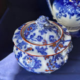 Victorian Flow Blue Porcelain - thumbnail 3 of 20