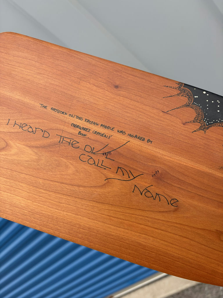 Indigenous Art On Paddle By Canadian John Doherty - image 12 of 13