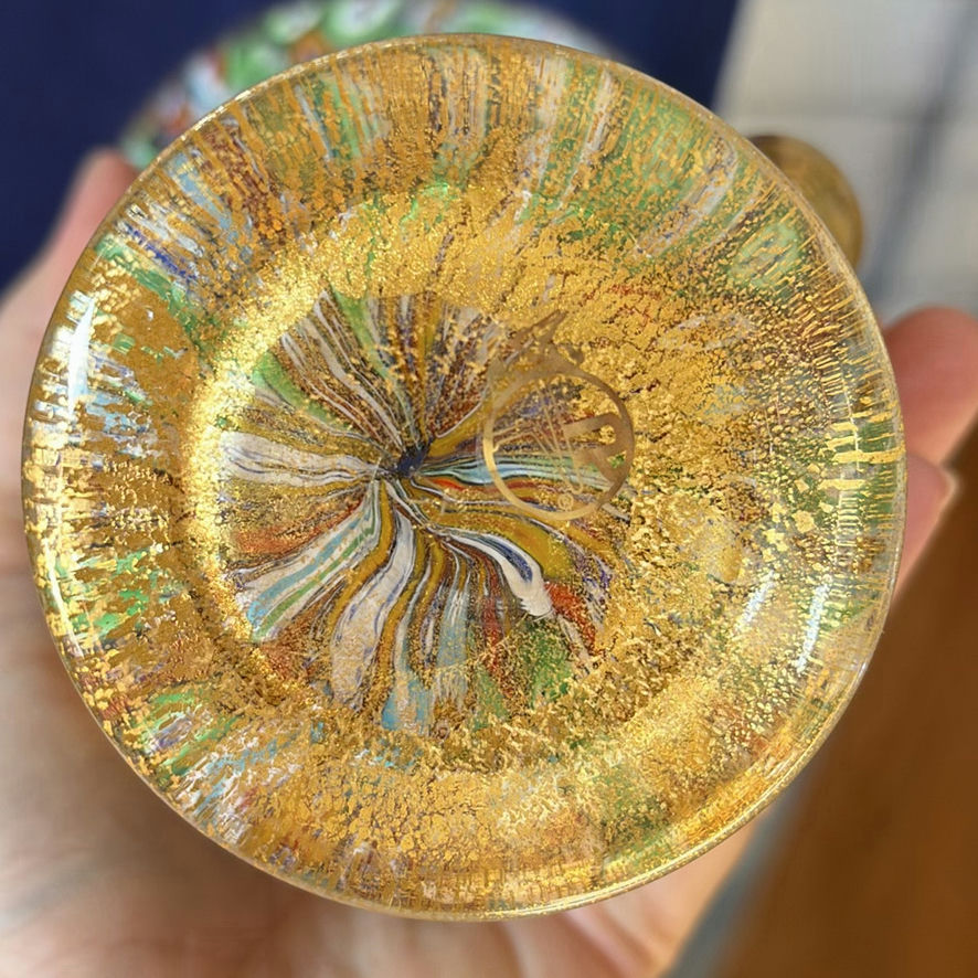 Vintage Murano Glass Trio Millefiori Gold Leaf Urn Vase Amedeo Rossetto Set Italian Art Glass - image 17 of 25