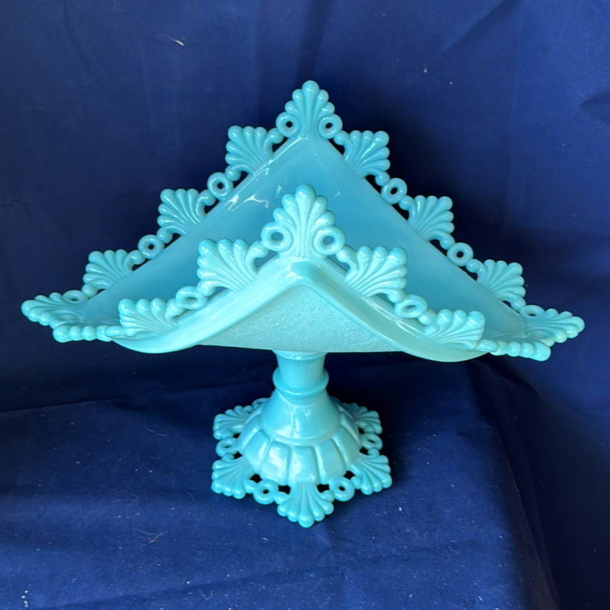 Westmoreland Blue Compote Dish And More - image 10 of 14
