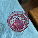 8pc Royal Doulton Ruby Red Cut to Clear Lead Crystal Wine Goblets England Signed - thumbnail 17 of 21
