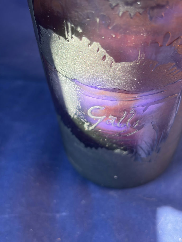 Antique Art Nouveau Style Cameo Glass Landscape Vase – Signed Gallé - image 11 of 21