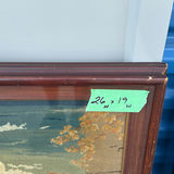 Vintage Framed Needlepoint Cottage Scene Wall Art - thumbnail 3 of 8