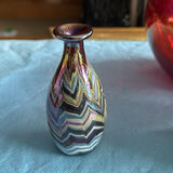Lot of 4 Vintage Edward Roman Signed Studio Art Glass Vases Canadian Heritage - thumbnail 4 of 18