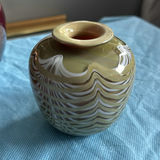 Lot of 4 Vintage Edward Roman Signed Studio Art Glass Vases Canadian Heritage - thumbnail 11 of 18