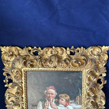 Antique C. 1890 Aurelio Innocenti Framed Porcelain Plaque "Non l'accende..." - Exceptional 1904 Provenance - thumbnail 2 of 13