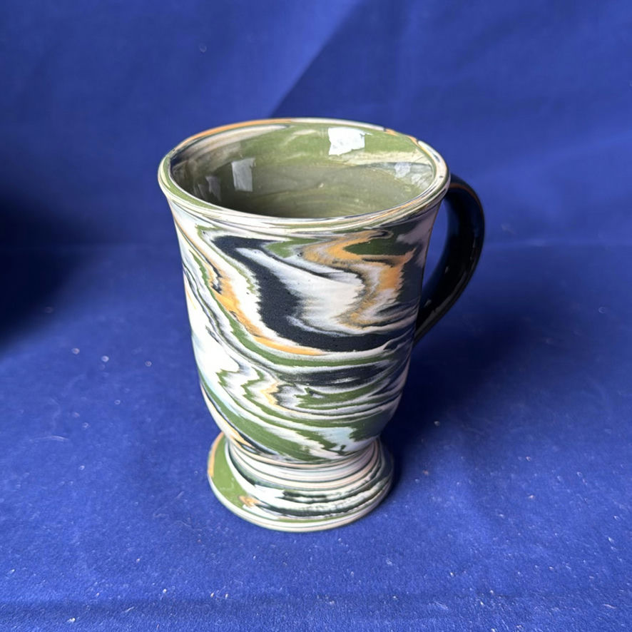 Collection of Marbled Pottery Bowls, Plate, Pitcher, and Vases - image 17 of 23