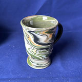 Collection of Marbled Pottery Bowls, Plate, Pitcher, and Vases - thumbnail 17 of 23