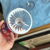 8pc Royal Doulton Ruby Red Cut to Clear Lead Crystal Wine Goblets England Signed - thumbnail 7 of 21