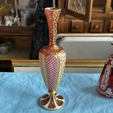Vintage Bohemian Art Glass Collection – 5-Piece Estate Lot (Ruby, Cranberry & Cut-to-Clear) - thumbnail 20 of 22