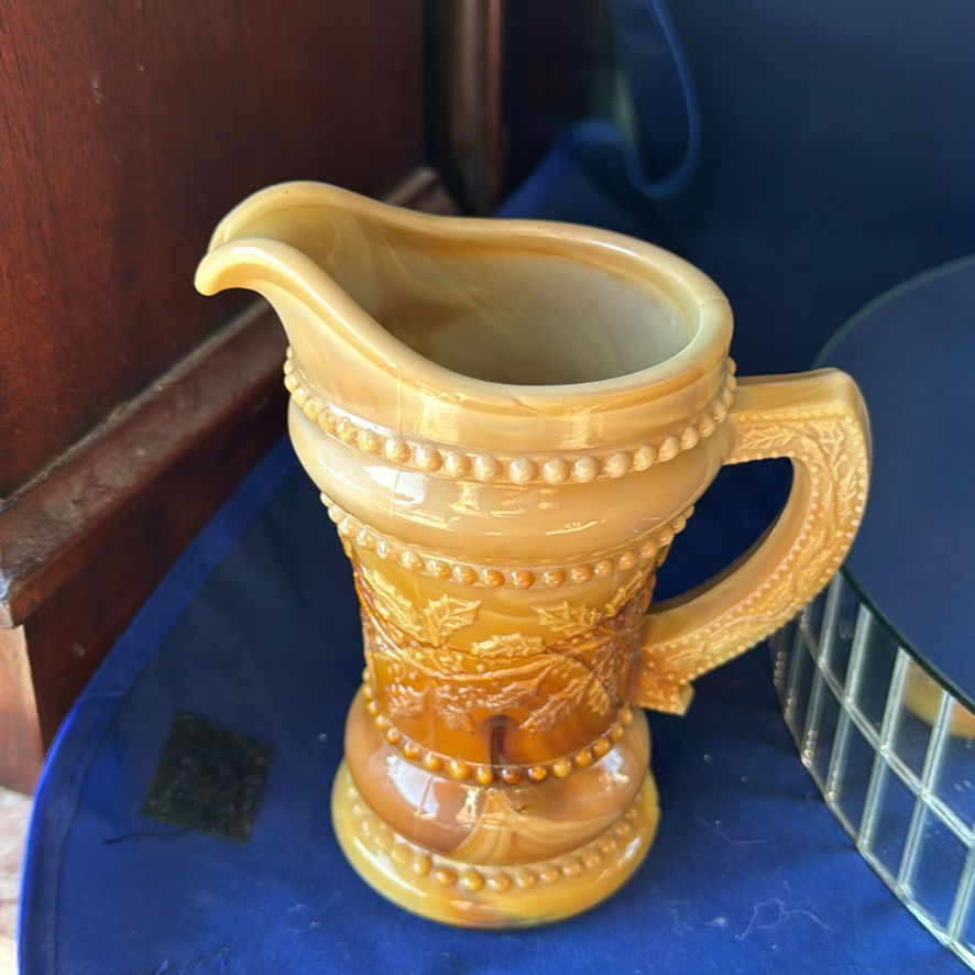Doulton Lambeth Silicon Ware Ewers and Caramel Slag Glass - image 14 of 20