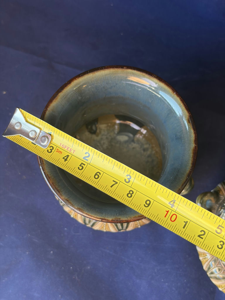 Antique Pair of Doulton Lambeth Stoneware Cache-Pots / Planters (1886) - image 4 of 10