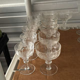 Antique Crystal Glasses In 3 Sizes - thumbnail 1 of 11
