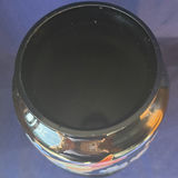 Antique 19thC Bohemian Black Amethyst Glass Vase - Matching Pattern #12, Wide Rim - thumbnail 2 of 12