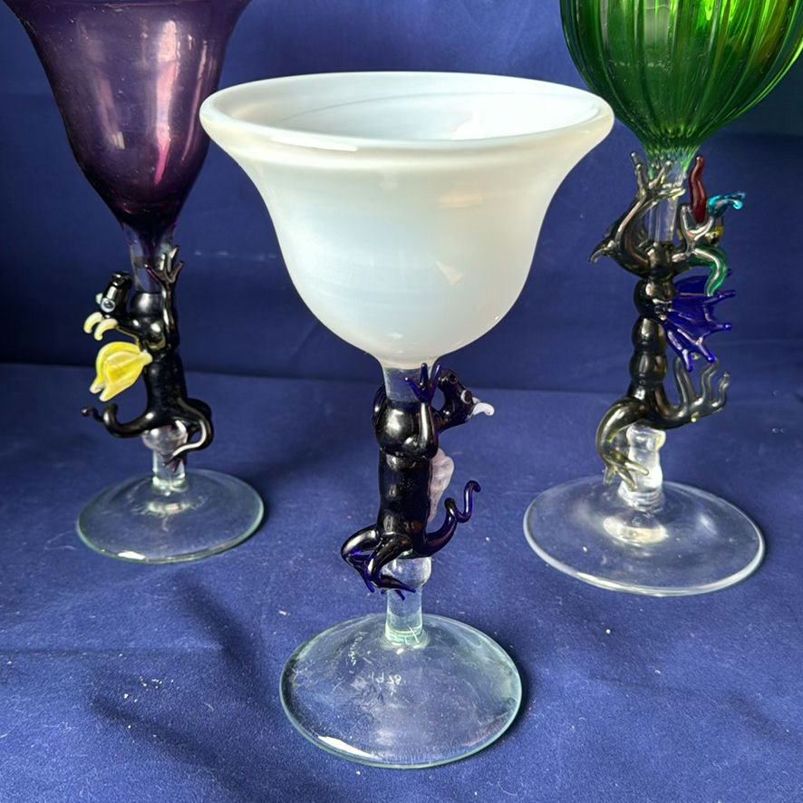 Edward Roman Dragon Stem Goblets - image 4 of 15