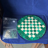 Vintage Malachite Chessboard With Original Stone Pieces - thumbnail 1 of 13
