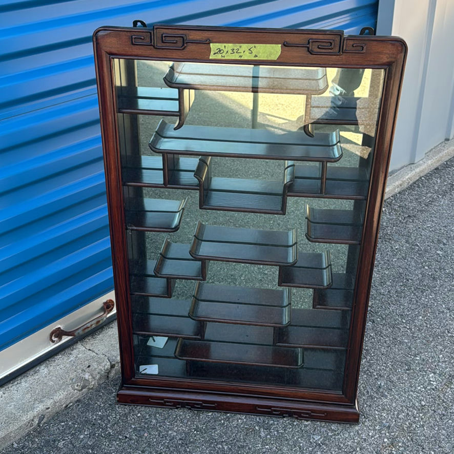 Antique Asian Curio Display Cabinet - image 1 of 9