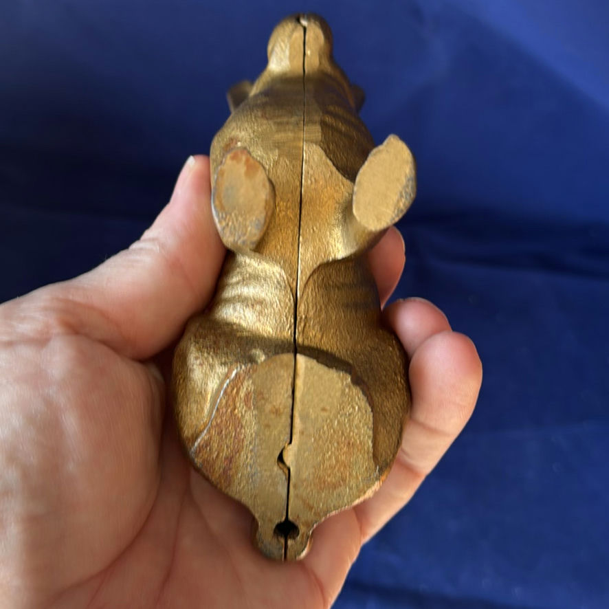 Vintage Cast Iron Rabbit And Lion Banks - image 6 of 10