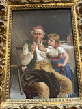 Antique C. 1890 Aurelio Innocenti Framed Porcelain Plaque "Non l'accende..." - Exceptional 1904 Provenance - thumbnail 9 of 13