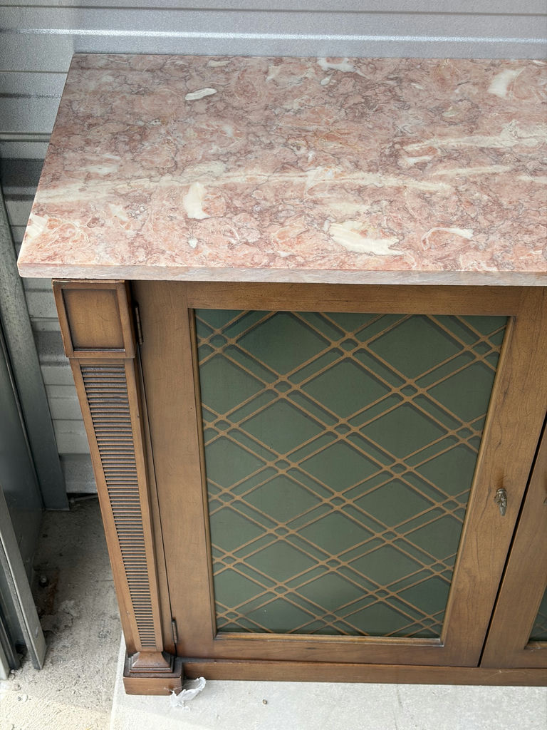 Vintage Cabinet With Stone Top - image 2 of 9