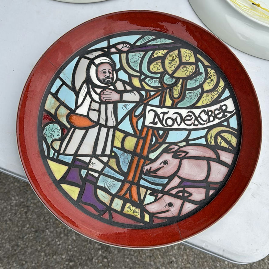 A Collection of twelve Poole pottery 'Medieval Calendar' series ceramic plates - image 23 of 26