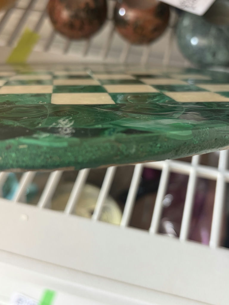 Vintage Malachite Chessboard With Original Stone Pieces - image 13 of 13