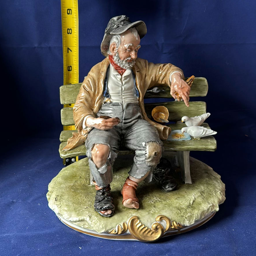 Capodimonte “Tramp On A Bench” - image 2 of 7