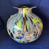 Vintage Azzurra Maestri Vetrai Murano Art Glass Vase 9" - Confetti Macchia Italy - thumbnail 1 of 5