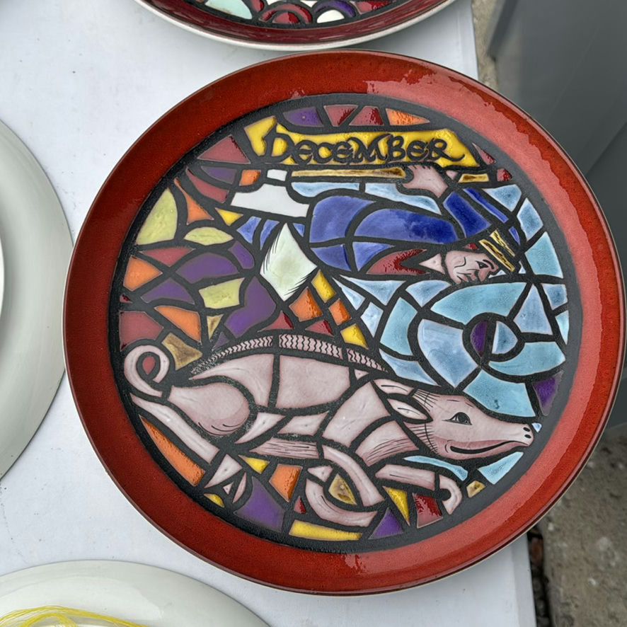 A Collection of twelve Poole pottery 'Medieval Calendar' series ceramic plates - image 19 of 26