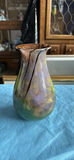 Iridescent studio art glass vase By Karl Schantz 1977 - thumbnail 1 of 6