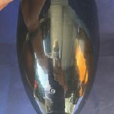 Antique 19thC Bohemian Black Amethyst Glass Vase - Matching Pattern #12, Wide Rim - thumbnail 8 of 12