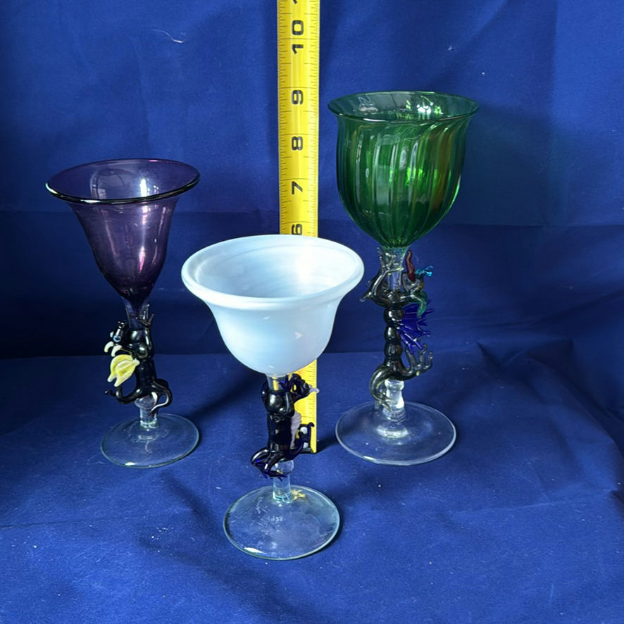 Edward Roman Dragon Stem Goblets - image 3 of 15