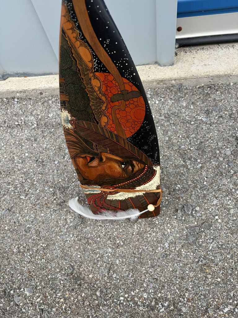 Indigenous Art On Paddle By Canadian John Doherty - image 8 of 13