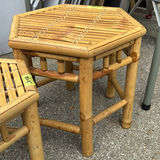 Hexagonal Bamboo Side Table and Stool - thumbnail 5 of 5