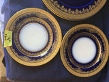 Antique Elite Works Limoges Cobalt Blue Heavy Gold Encrusted 11-Pc Service - thumbnail 13 of 19