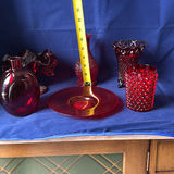 Ruby Red Pressed Glassware - thumbnail 2 of 17