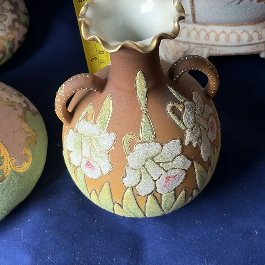 4 piece Nippon Coralene porcelain set - image 4 of 28