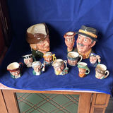 Royal Doulton Men Mugs Incl. Robin Hood, The Collector and 8 Smaller Ones - thumbnail 1 of 37