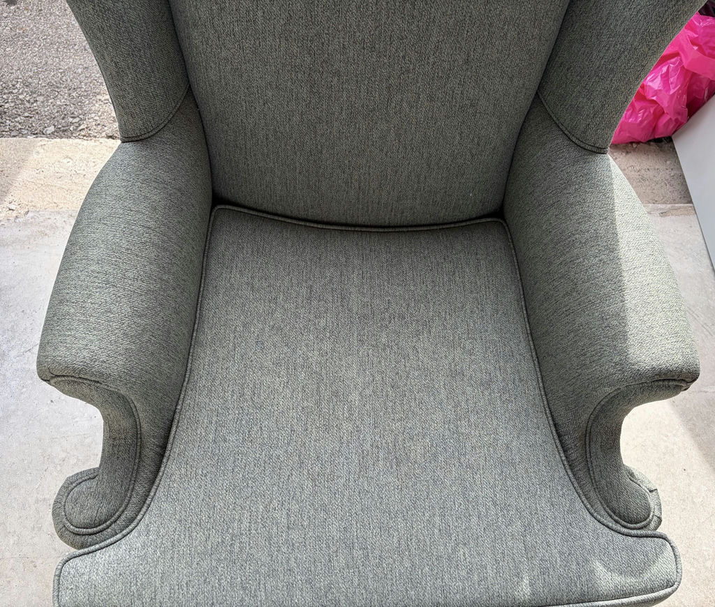 Sage Colour Wingback Armchair - image 4 of 8