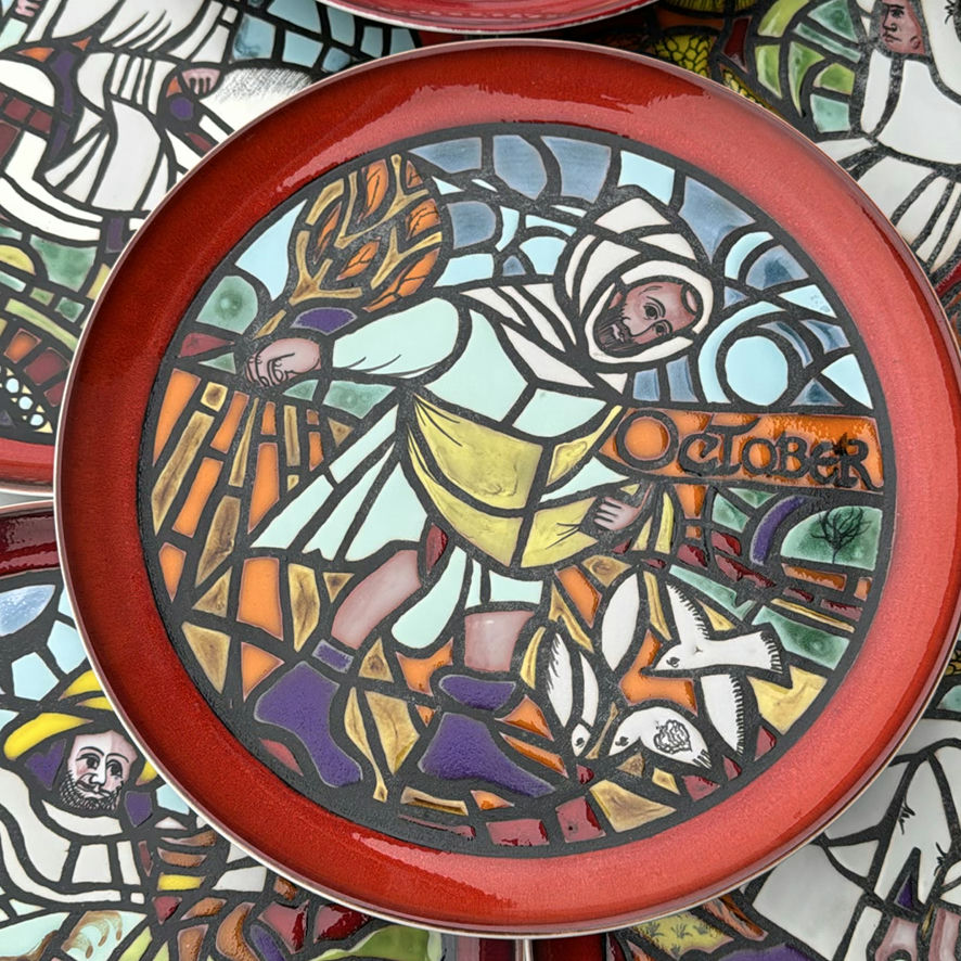 A Collection of twelve Poole pottery 'Medieval Calendar' series ceramic plates - image 2 of 26